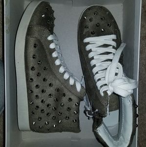 Spiked high-top sneakers